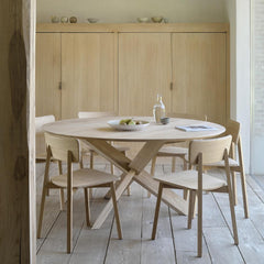 Ethnicraft Casale Dining Chair – Sleek Oak Dining Chair with Slim Angled Legs