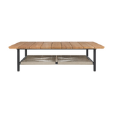 Ethnicraft Corbey Outdoor Coffee Table – Lightweight Aluminium Coffee Table with Modern Sculpted Shape