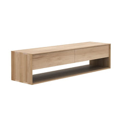Ethnicraft Nordic TV Cupboard – Minimalist Oak TV Cabinet With Clean Straight Profile & Slim Legs