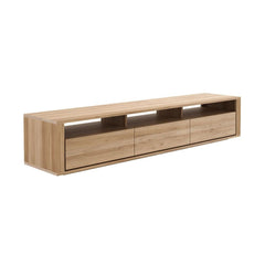 Ethnicraft Shadow TV Cupboard Oak – Oak Finish TV Unit With Bold Shadow-Line Design
