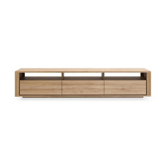 Ethnicraft Shadow TV Cupboard Oak – Oak Finish TV Unit With Bold Shadow-Line Design