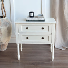 Anita 2 Drawer Chest - Off White