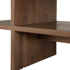 Ethnicraft Kabuki Side Table – Black-Toned Side Table with Graphic Carved Pattern & Modern Silhouette