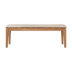 Ethnicraft Bok Outdoor Bench – Teak Outdoor Bench with Iconic Slim Arched Frame & Minimalist Lines