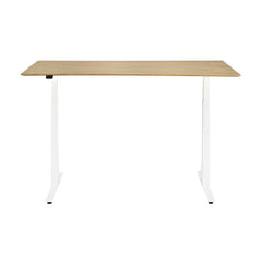 Ethnicraft Bok Adjustable Desk – Height-Adjustable Solid Wood Desk with Scandinavian Minimalist Legs