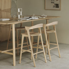 Ethnicraft Bok Bar Stool – High Counter Seating, Comfortable Seat & Footrest