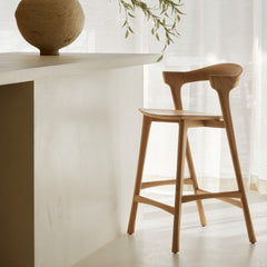Ethnicraft Bok Counter Stool – Lower Counter Stool, Compact Foot-Friendly Design