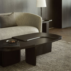 Ethnicraft Brutalist Coffee Table – Solid Wood Sculptural Coffee Table, Bold Brutalist Form & Minimalist Finish