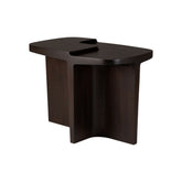 Ethnicraft Brutalist Side Table – Chunky Sculptural Side Table, Solid Wood Brutalist Design, Eye-Catching Accent