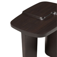 Ethnicraft Brutalist Side Table – Chunky Sculptural Side Table, Solid Wood Brutalist Design, Eye-Catching Accent