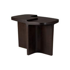 Ethnicraft Brutalist Side Table – Chunky Sculptural Side Table, Solid Wood Brutalist Design, Eye-Catching Accent
