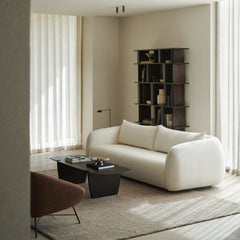 Ethnicraft Contour 3 Seater Sofa – Curved Solid Wood Frame Sofa, Organic Shape & Minimalist Profile