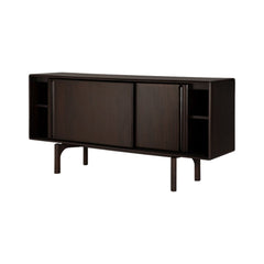 Ethnicraft Flow Sideboard – Vintage-Curved Mahogany Sideboard, Smooth Rounded Corners & Concealed Storage