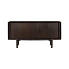 Ethnicraft Flow Sideboard – Vintage-Curved Mahogany Sideboard, Smooth Rounded Corners & Concealed Storage