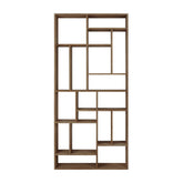 Ethnicraft M Rack – Teak, Oak or Black-Oak Tall Standing Shelf, Solid Wood Modular Bookcase (104 × 30 × 219 cm)