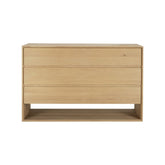Ethnicraft Nordic Dresser – Bevel-Edged Oak Dresser, Clean Nordic Style, Minimalist Solid Wood Storage
