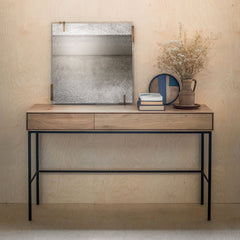 Ethnicraft Whitebird Desk – Solid Oak Desk with Slim Minimalist Frame & Scandinavian Design