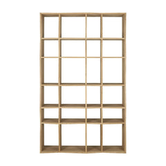 Ethnicraft Z Rack – Zig-Zag Solid Wood Bookcase, Sculptural Modular Shelving Unit