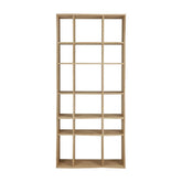 Ethnicraft Z Rack – Zig-Zag Solid Wood Bookcase, Sculptural Modular Shelving Unit