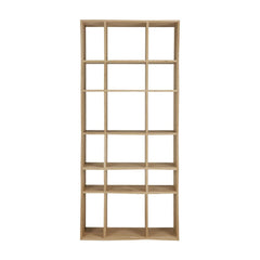Ethnicraft Z Rack – Zig-Zag Solid Wood Bookcase, Sculptural Modular Shelving Unit