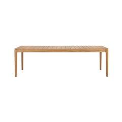 Ethnicraft Bok Outdoor Dining Table – Rectangular Teak Dining Table with Slim Arched Legs & Outdoor Durability