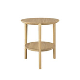 Ethnicraft Round Oak Side Table — Bedside & Living Room