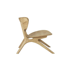 Ethnicraft Eye Lounge Chair – Ergonomic Wooden Lounge Chair with Sculptural Eye-Shape Frame