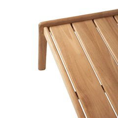 Ethnicraft Jack Outdoor Coffee Table – Low Teak Coffee Table with Soft Boomerang Contours