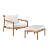 Ethnicraft Outdoor Lounge Chair – Teak Outdoor Lounge Chair with Weather-Resistant Seat & Organic Shape