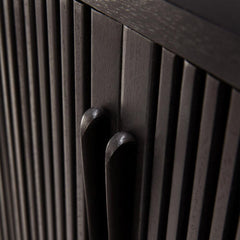 Ethnicraft Roller Max Sideboard – Textured Wooden Sideboard with Layered Roller-Style Pattern