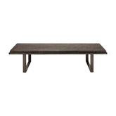 Ethnicraft Stability Coffee Table – Sculptural Concrete & Wood Coffee Table with Architectural Base