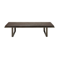 Ethnicraft Stability Coffee Table – Sculptural Concrete & Wood Coffee Table with Architectural Base