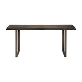 Ethnicraft Stability Console Table — Umber Oak Console, Sturdy Narrow Hall Table with Modern Profile