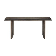 Ethnicraft Stability Console Table — Umber Oak Console, Sturdy Narrow Hall Table with Modern Profile