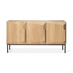 Ethnicraft Stairs Sideboard – Layered Step-Pattern Oak Sideboard with Architectural Design
