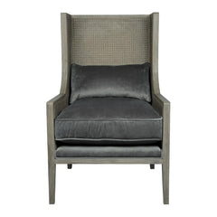 Blanc D'Ivoire Fabien - Dark Grey Velvet Armchair