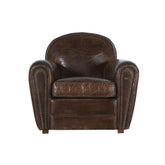 Flamant Burnham Leather Natural Foam Armchair