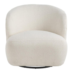 Blanc D'Ivoire Leo Swivel Fabric Natural Foam Armchair