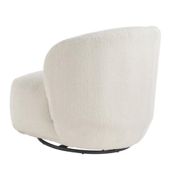 Blanc D'Ivoire Leo Swivel Fabric Natural Foam Armchair