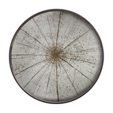 Ethnicraft Slice Mirror Round Tray S – Small Round Decorative Tray with Reflective Surface & Modern Slice Design