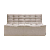 Ethnicraft N701 Modular 1 to 3 Seater Sofa - Stain-Resistant Leather & Memory Foam Comfort - Beige