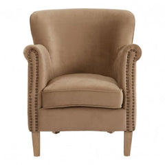 Blanc D'Ivoire Pierre Velvet Linen Leather Armchair