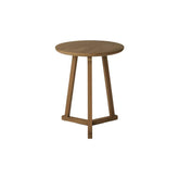 Ethnicraft Tripod Oak Side Table — Three-Leg Oak Side/End Table, Lightweight Sofa & Bedside Accent
