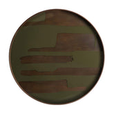 Ethnicraft Round Second Nature Tray – Round Natural Wood Serving Tray with Smooth Organic Grain