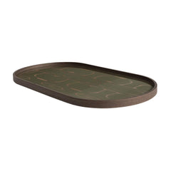 Ethnicraft Oblong Second Nature Tray – Long Wooden Serving Tray with Organic Soft-Edge Shape