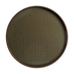 Ethnicraft Round Second Nature Tray (Alternate) – Natural Wooden Round Tray with Hand-Finished Surface