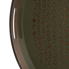 Ethnicraft Round Second Nature Tray (Alternate) – Natural Wooden Round Tray with Hand-Finished Surface