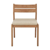 Ethnicraft Jack Outdoor Dining Chair – Teak Outdoor Dining Chair with Quick-Dry Cushions & Soft Curved Backrest