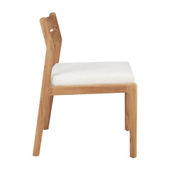 Ethnicraft Jack Outdoor Dining Chair – Teak Outdoor Dining Chair with Quick-Dry Cushions & Soft Curved Backrest