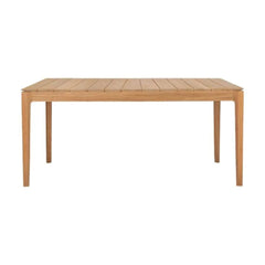 Ethnicraft Bok Outdoor Dining Table – Rectangular Teak Dining Table with Slim Arched Legs & Outdoor Durability